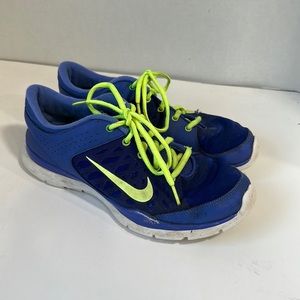 Nikes flex trainer running shoes blue size 9.5 tennis shoes sneakers gym